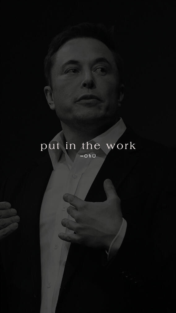 put in the work