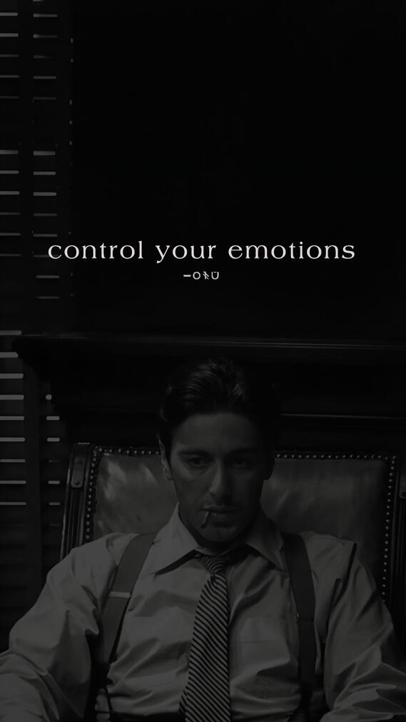 control your emotions