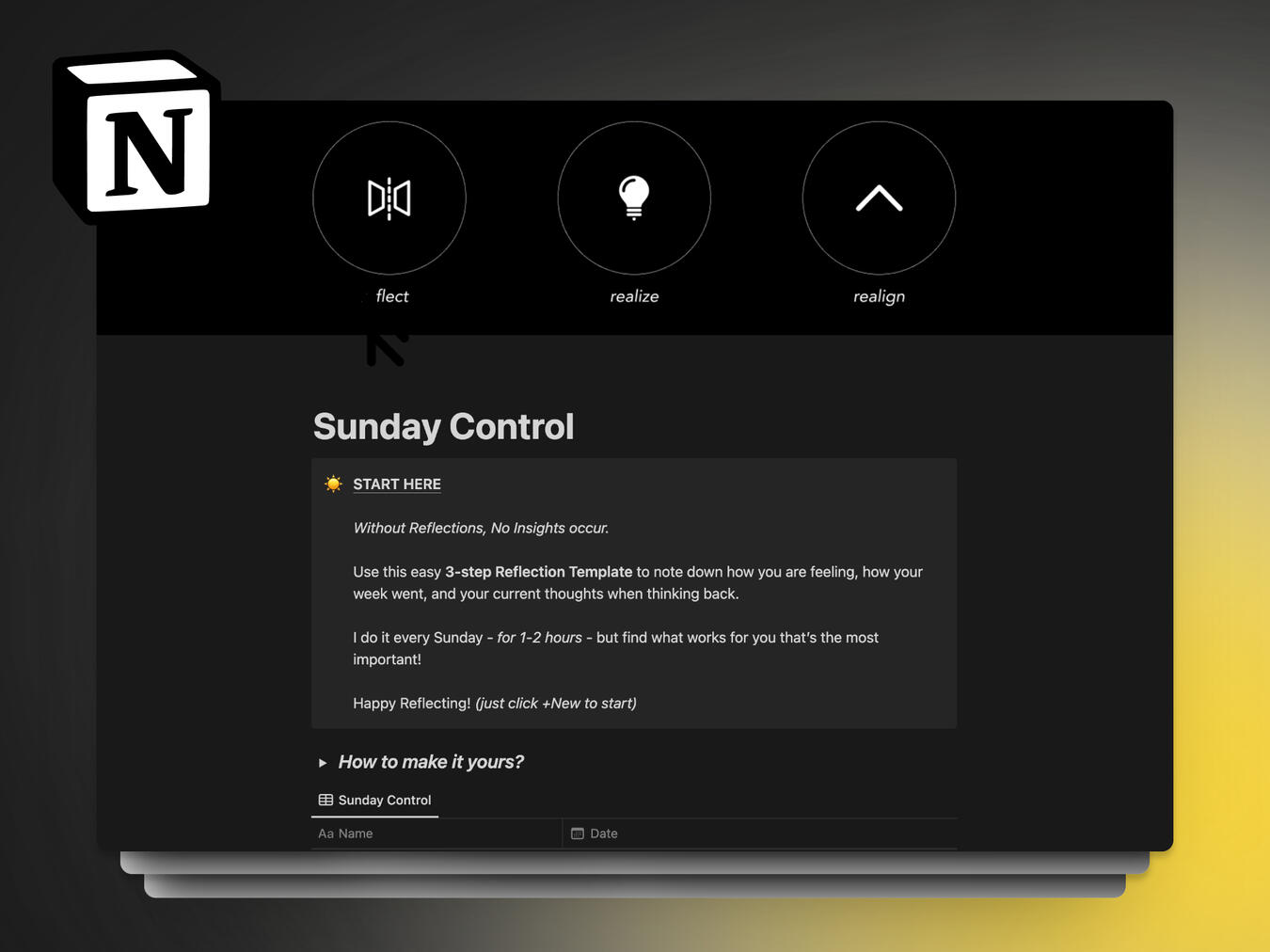 Sunday Control Template